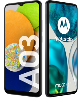 Celulares Samsung A03 y Motorola Moto G52